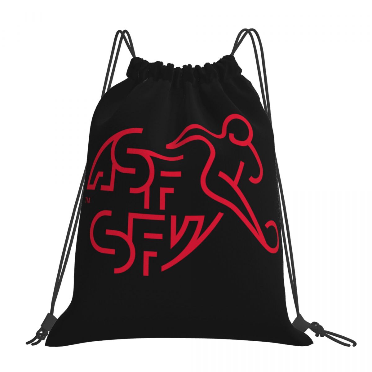 Switzerland National Football Team Waterproof Adjustable Lightweight Gym Drawstring Bag