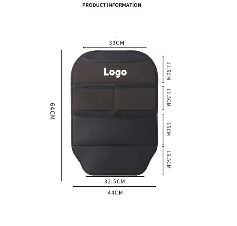 Car seat back multifunctional anti-kick storage bag