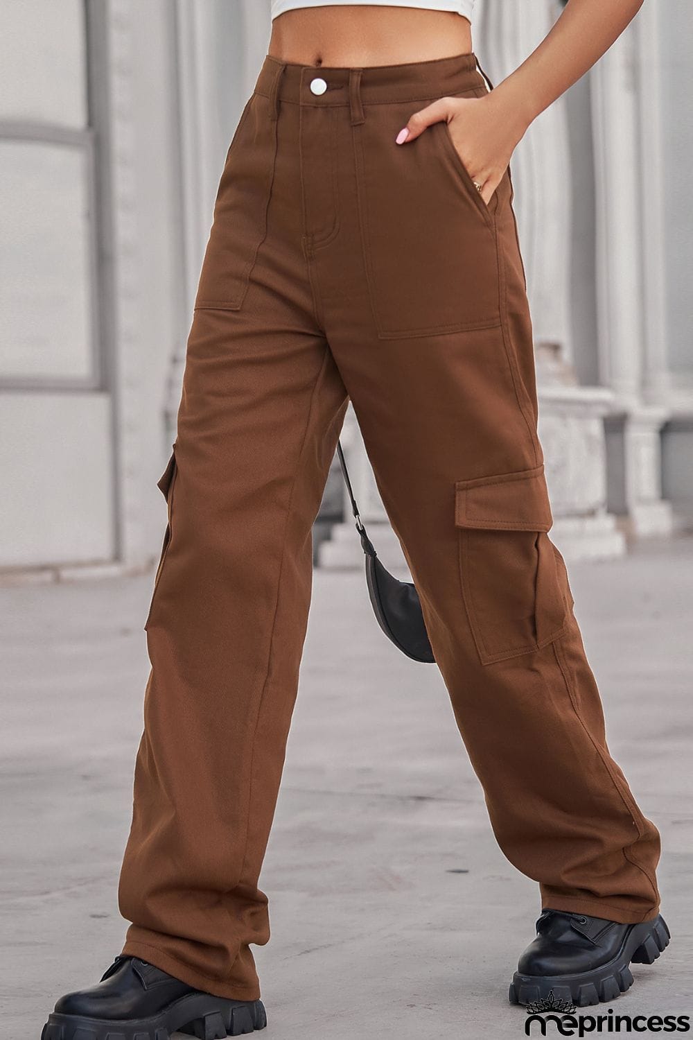 Long Straight Leg Jeans with Pockets