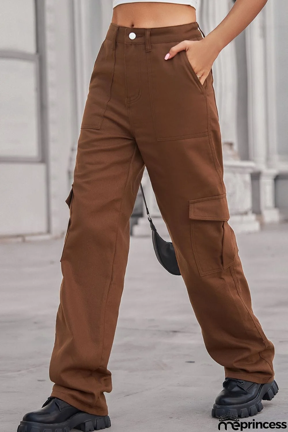 Long Straight Leg Jeans with Pockets