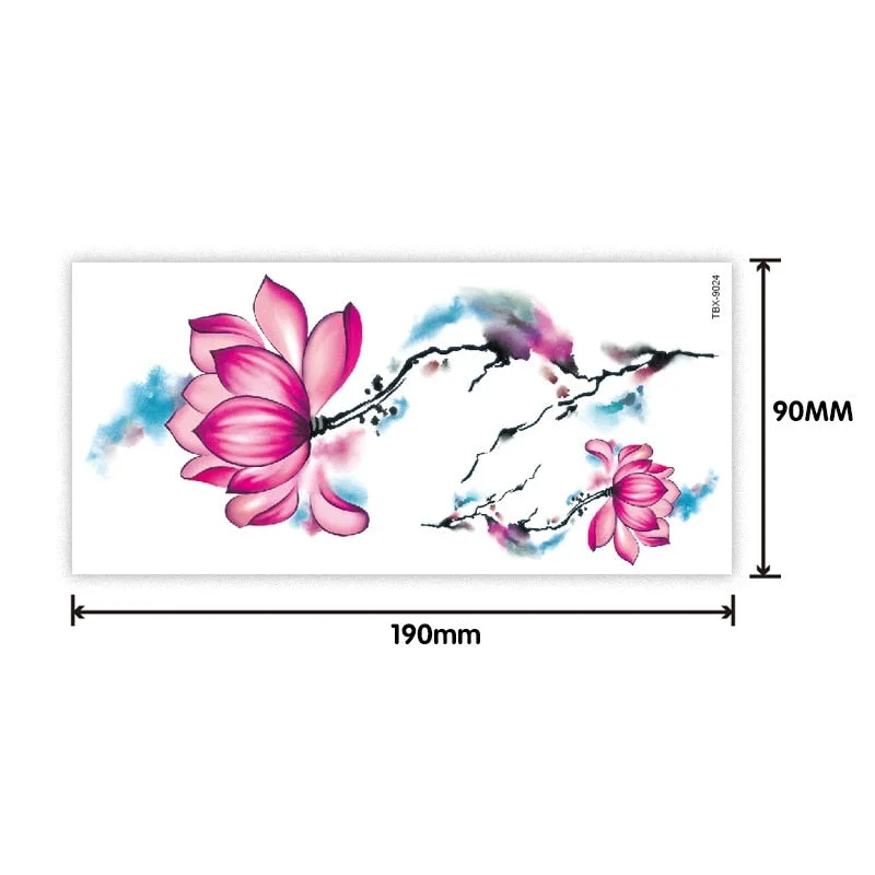 Waterproof sweat female flower tattoo sticker Ladies flower rose peony plum blossom tattoo sticker