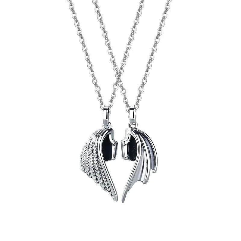 Devil and angel couple necklace（Free Shipping）