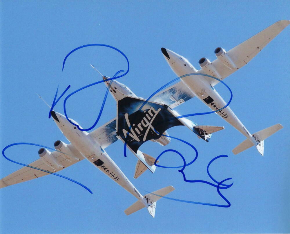 RICHARD BRANSON SIGNED AUTOGRAPH 8x10 Photo Poster painting - VIRGIN GALACTIC 'S UNITY SPACESHIP