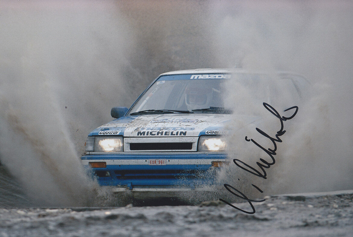 Hannu Mikkola Hand Signed Mazda Photo Poster painting 12x8 1.