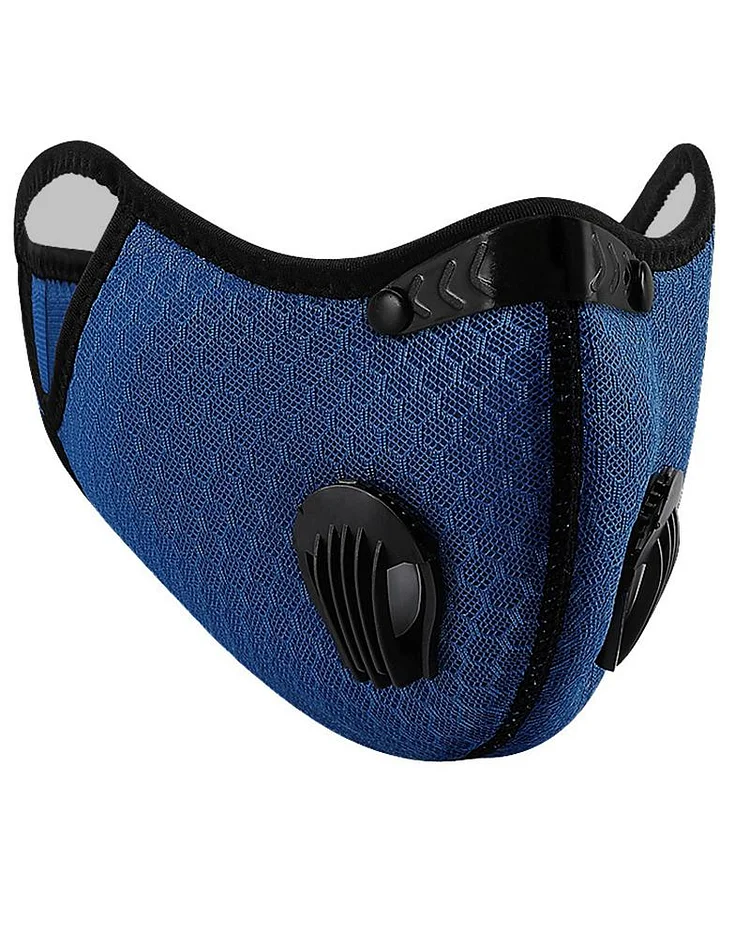 Solid Breathing Washable 2 Valves Face Mask (1 filters as gift) P1902704907