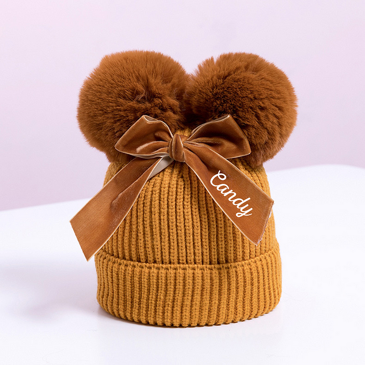 Personalized Kid Pom Pom Hat 