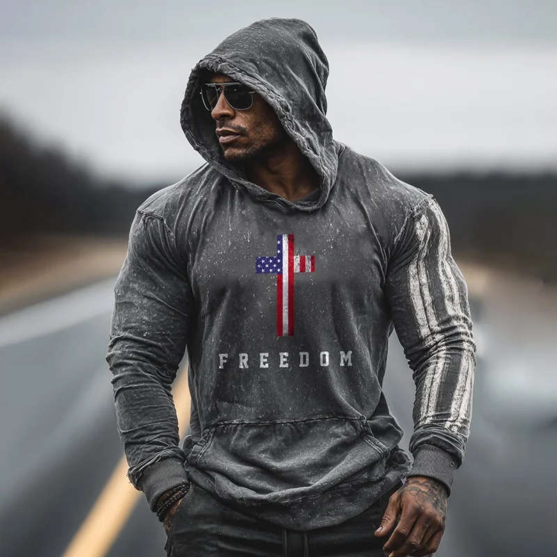 Men's Sports Casual Regional Symbol Hooded Sweatshirt-inspireuse