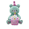 50PCS Cute Sitting Bear Birthday Cupcake Aluminum Film Balloons Party Decoration