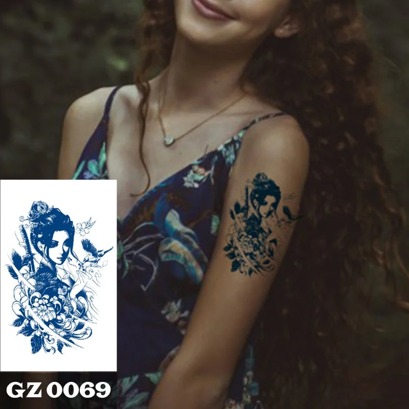 1Pcs Ink Juice Butterfly Text Tattoos Body Art Waterproof Temporary Tattoo Sticker For Men Women