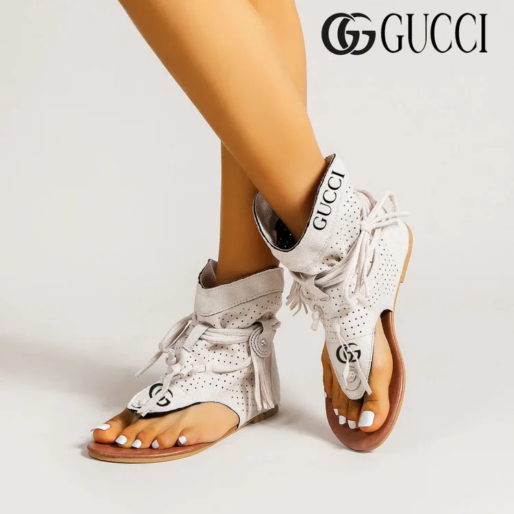 【PREDAJE DOSIAHLI VIAC AKO 17 000】 DÁMSKE LETNÉ NOVÉ POHODLNÉ KOŽENÉ SANDÁLE GUCCI