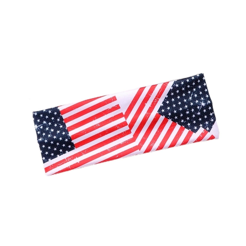 Women’s Minimalist Classic Style American Flag Cloth Hair Band Hair Tie