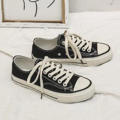 Women Canvas Shoes Women Fashion Summer Casual Sneakers Student Casual Shoes High Top Woman Vulcanize Shoes 2020 Spring Autumn