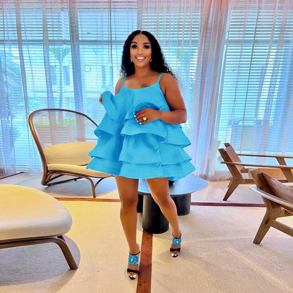 Uveng Layered Ruffled Cake Sexy For Dresses