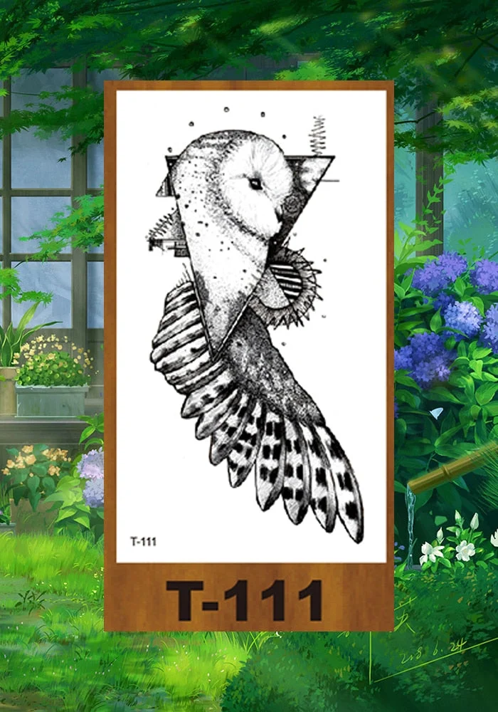 Drop Shipping Small Temporary Tattoo Sticker Small Pattern Rose Flower Owl Swallow Girl Kid Arm Abdomen Neck Ankles Art Tatoo