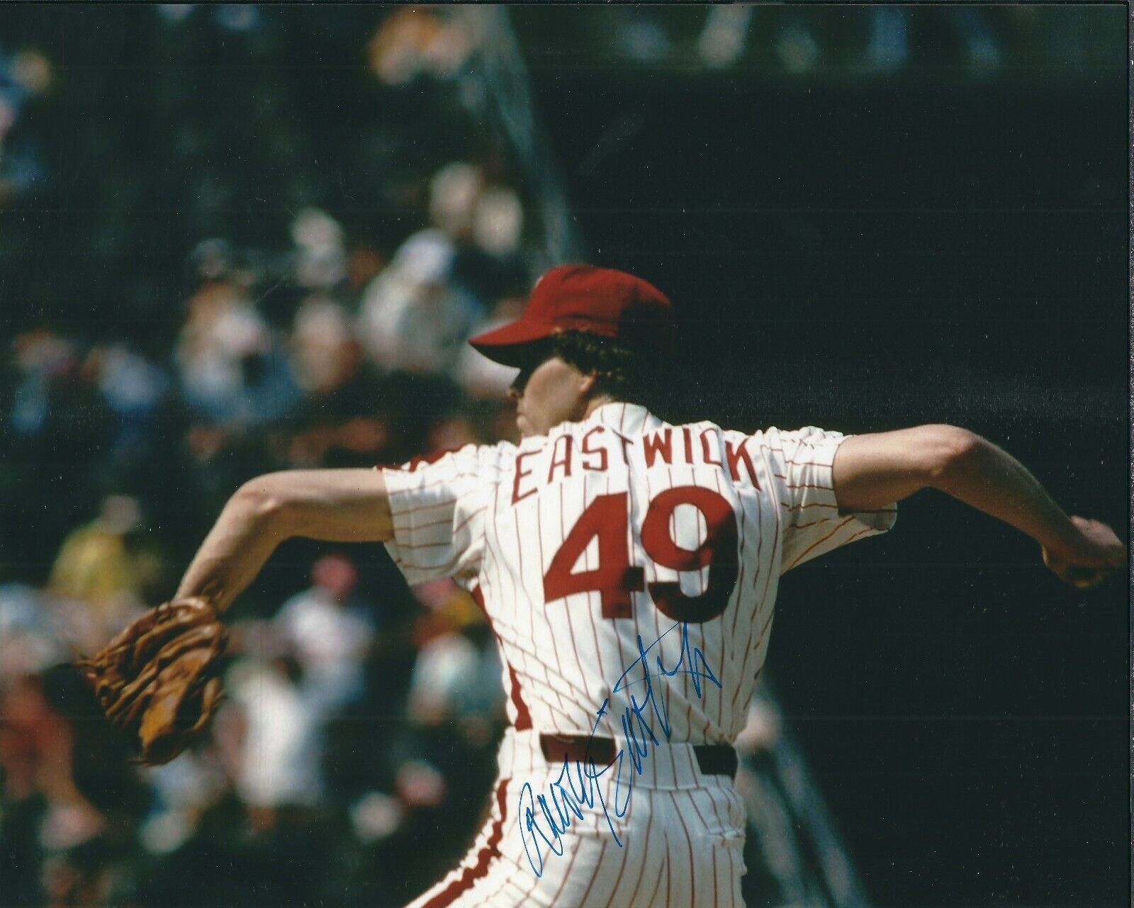 Autographed 8x10 RAWLEY EASTWICK Philadelphia Phillies Photo Poster painting - COA