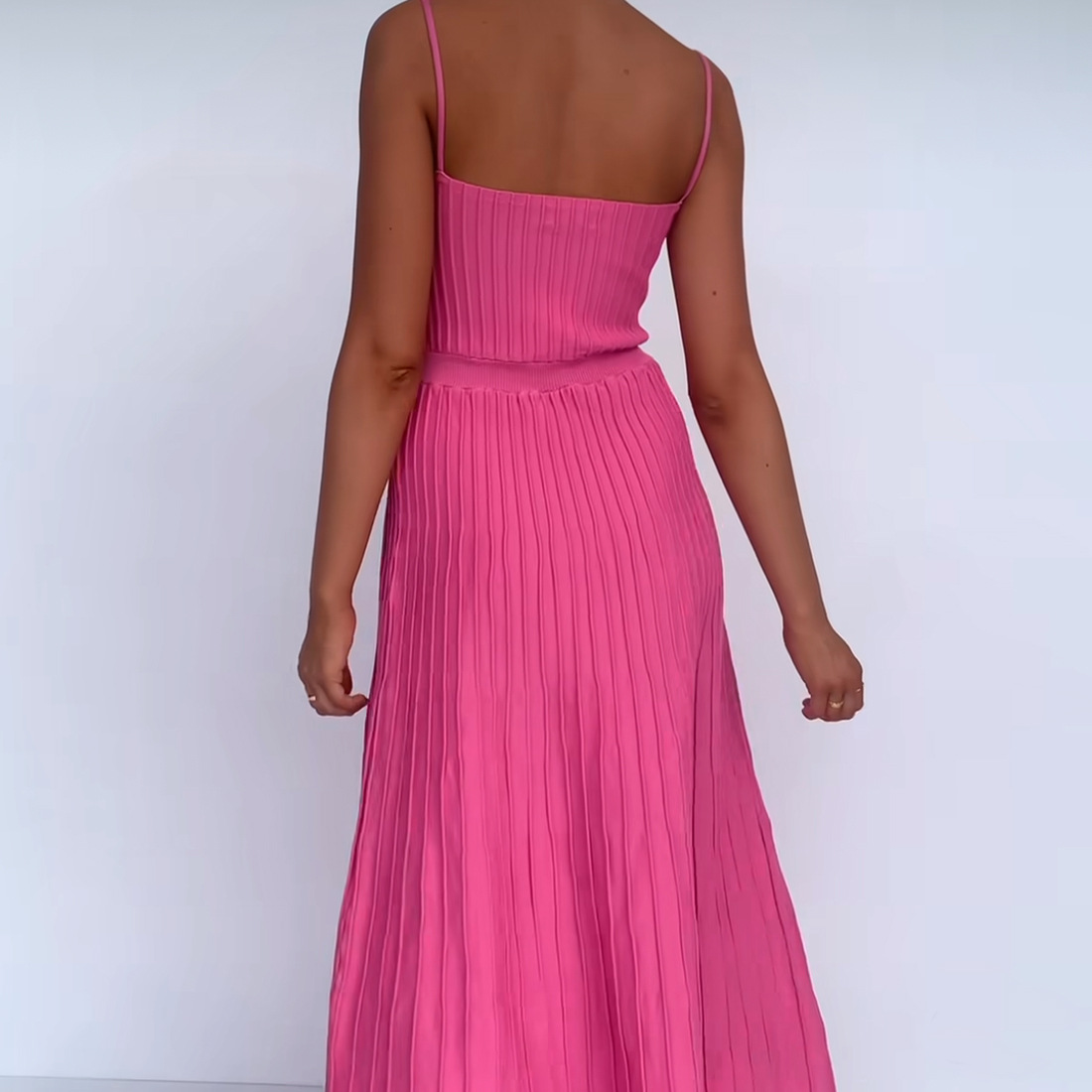 Ootddress Backless Ribbed Maxi Dress For Women Summer New Holiday Party Stretch High Waist Bodycon Maternity Dresses Knit Sundress