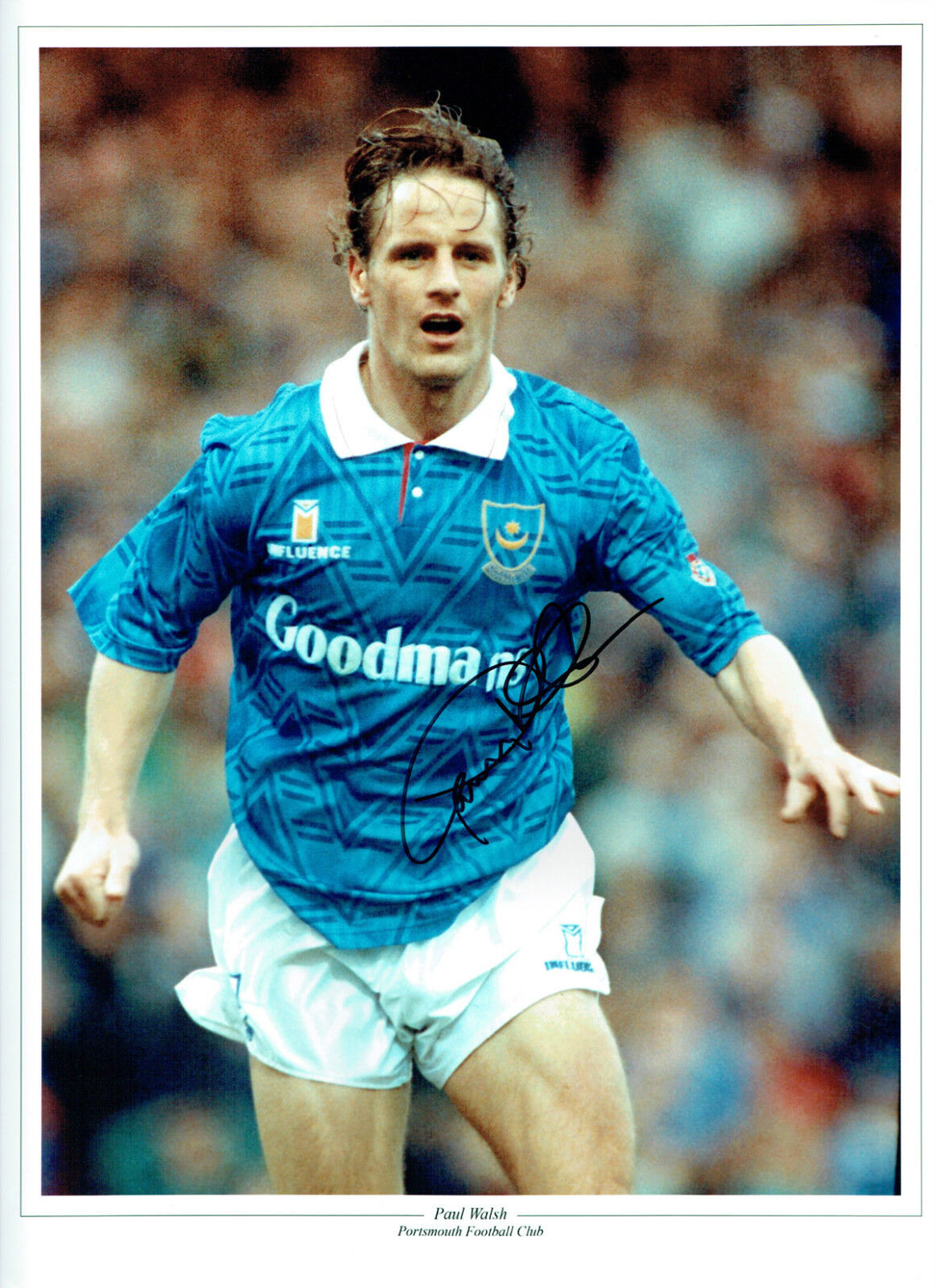 Paul WALSH Signed Autograph Portsmouth Legend 16x12 Massive Photo Poster painting AFTAL RD COA