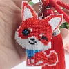 Bead Embroidery - Fox Beaded Counted Cross Stitch Keyring