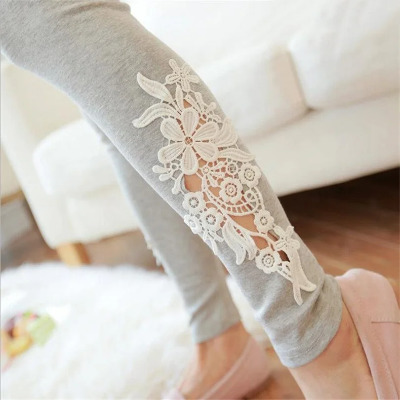 CUHAKCI Fitness Leggings Women Floral Style Lady Activewear Black Leggin Summer Spring Trousers Cotton Pants Mid Waist