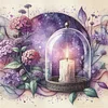 Candle-11CT Stamped Cross Stitch 45*45cm/17.72*17.72in
