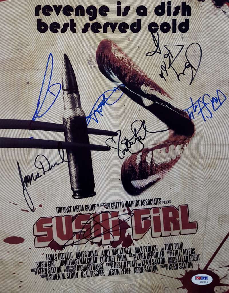 Sushi Girl Cast Signed 11x14 Photo Poster painting Noah Hathaway James Duval PSA/DNA S02594 Auto