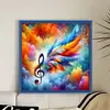 Colorful Musical Note Feather-11CT Stamped Cross Stitch 40*40cm/15.75*15.75in tapestrymarket