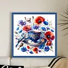 Bird Teacup-14CT Counted Cross Stitch Kit(40x40cm)