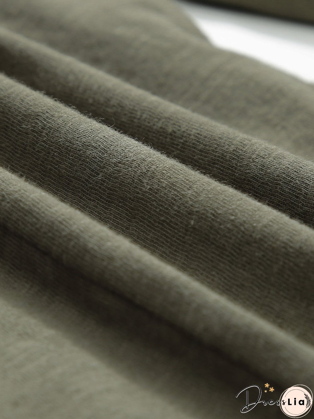 Green Classic Round Neck Long Sleeve Sweatshirt