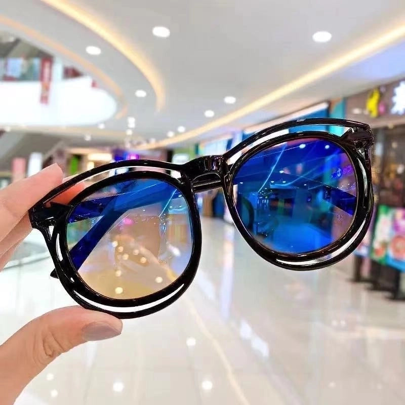 Minimalist Round Pc Round Frame Full Frame Kids Sunglasses