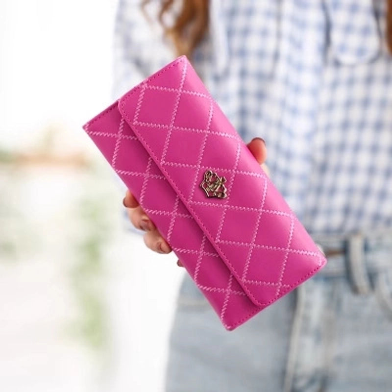 Women’s Plaid Pu Leather Flip Cover Wallets