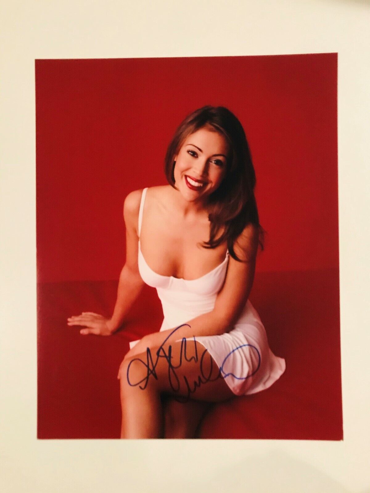 Alyssa Milano Charmed glamour shot autographed Photo Poster painting signed 11X14 #2