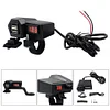 Dual USB Dual Port Power Supply Adapter 5V 3.4A Voltmeter Motorcycle USB Charger