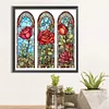 Diamond Painting -5D Full Round Drill Stained Glass Rose(40*40 CM)