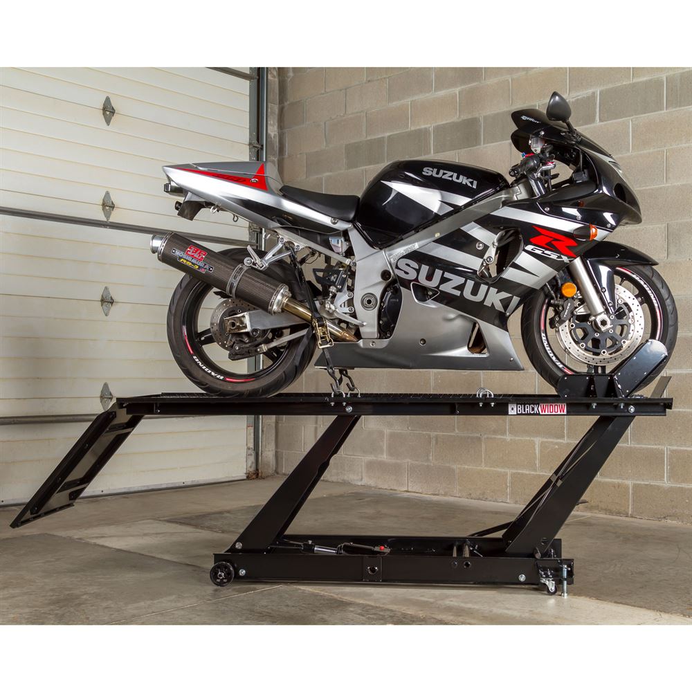 Black Widow Hydraulic Motorcycle Lift Table - 1,000 lb. Capacity | Discount Ramps