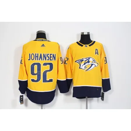 Men's  Nashville Predators #92 Ryan Johansen Yellow Stitched NHL Jersey