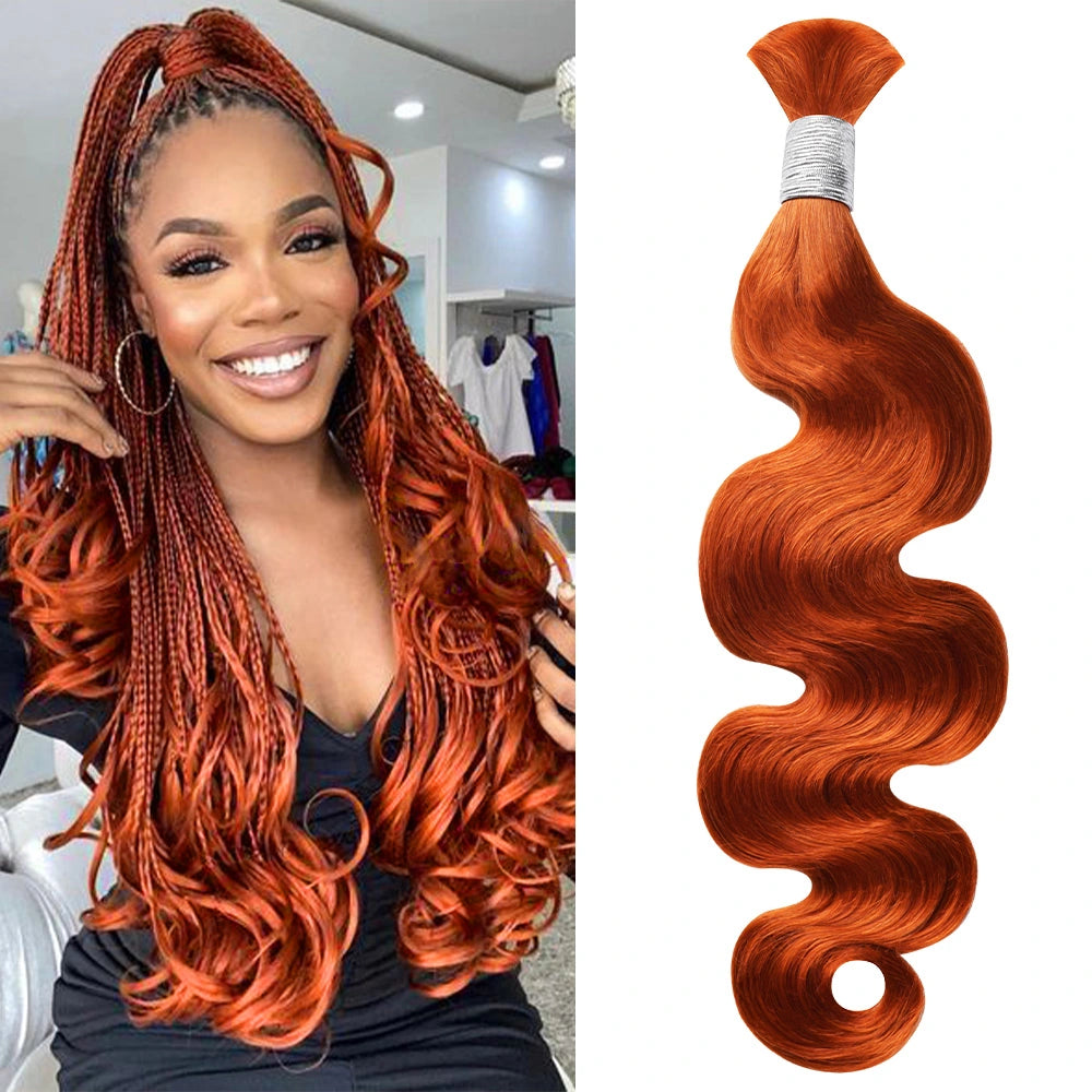 #350 Body Wave Hair Bulk | For Braiding | 100% Human Hair | BORUIHAIR