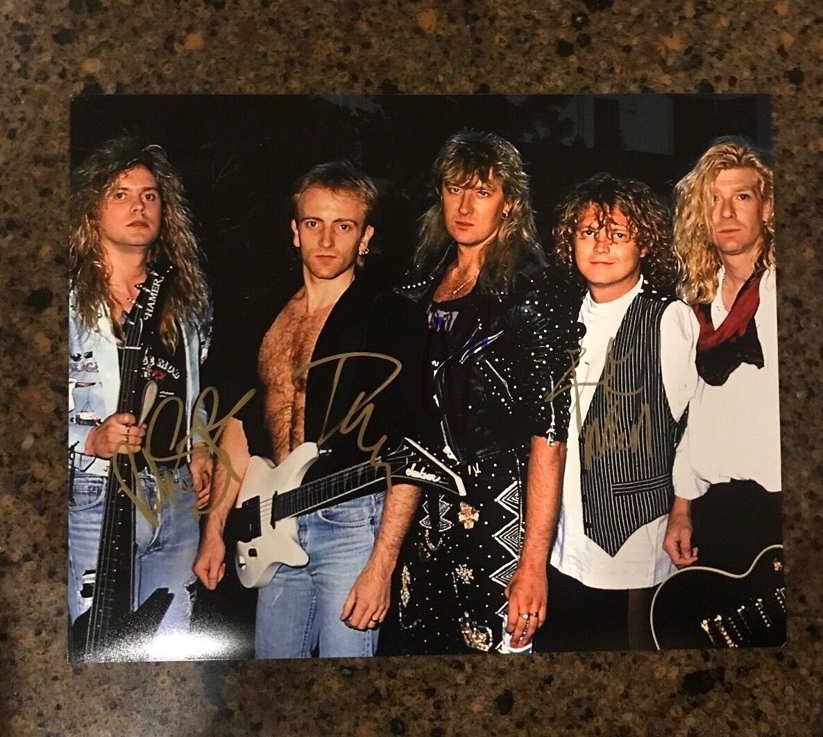 * DEF LEPPARD * signed autographed 11x14 Photo Poster painting * ELLIOTT, ALLEN + 2 * PROOF * 8