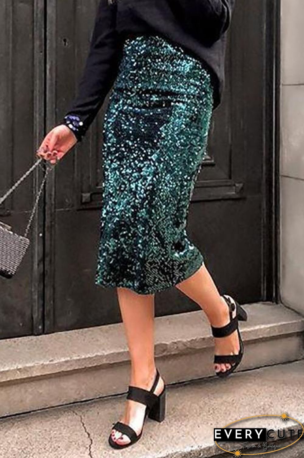 Sequin Pencil Skirt