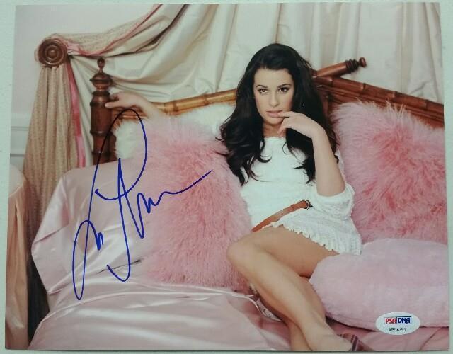 Lea Michele Autograph GLEE SCREAM QUEENS Signed 8x10 Photo Poster painting PSA/DNA COA #10