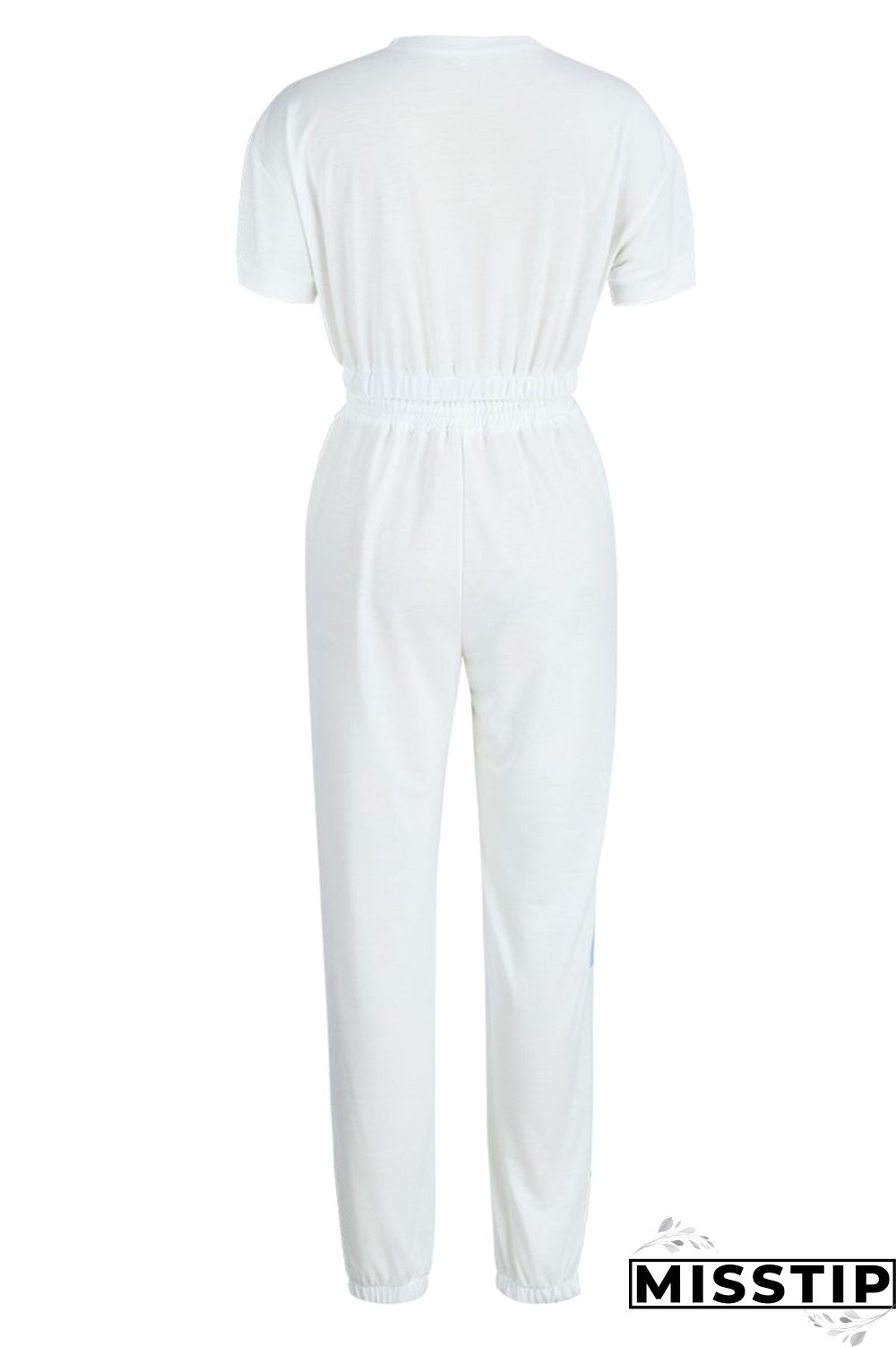 Black Casual Solid Patchwork O Neck Short Sleeve Two Pieces