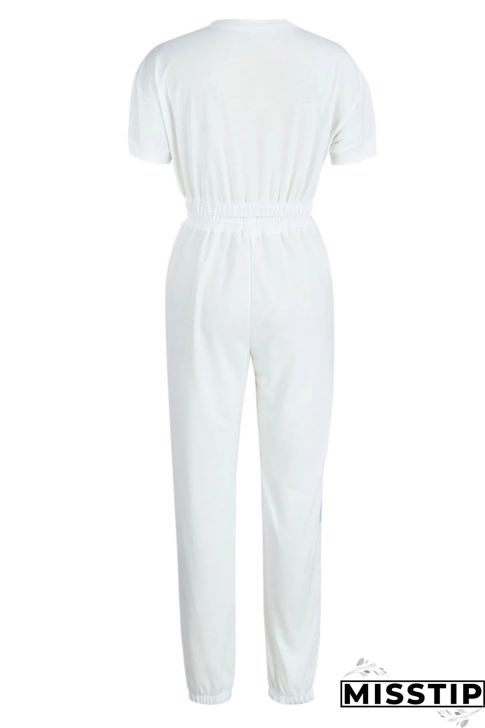 Black Casual Solid Patchwork O Neck Short Sleeve Two Pieces