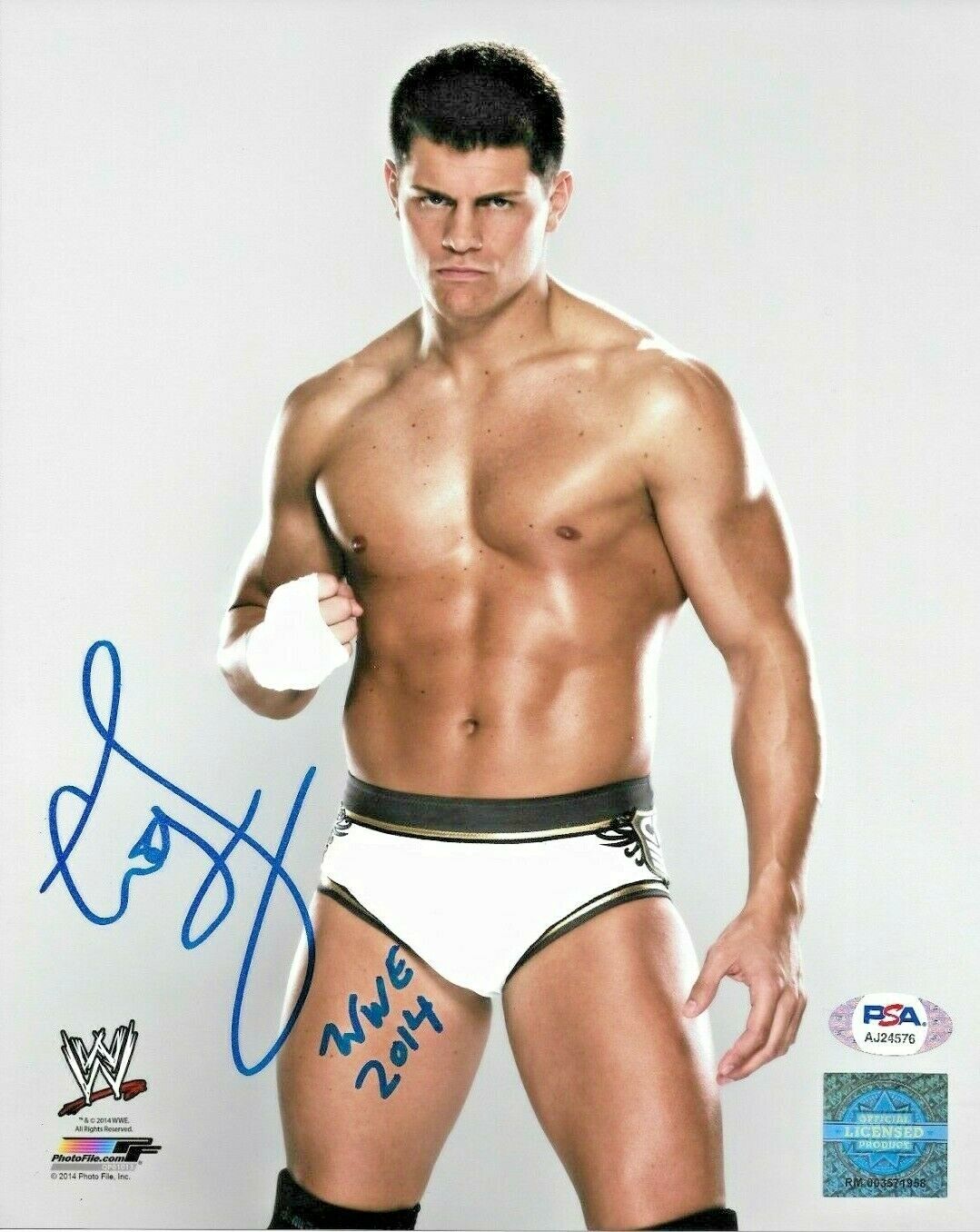 WWE CODY RHODES HAND SIGNED AUTOGRAPHED 8X10 Photo Poster painting WITH PROOF AND PSA DNA COA 3