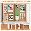 [US Local Warehouse] Enclosed Bulletin Board with Locking Door Outdoor Bulletin Board Aluminum Frame Wall Display Case Weatherproof for  Office Commercial Hospital Etc