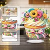 Diamond Painting Acrylic Flower Cake Table Top Ornament Kits for Home Decor