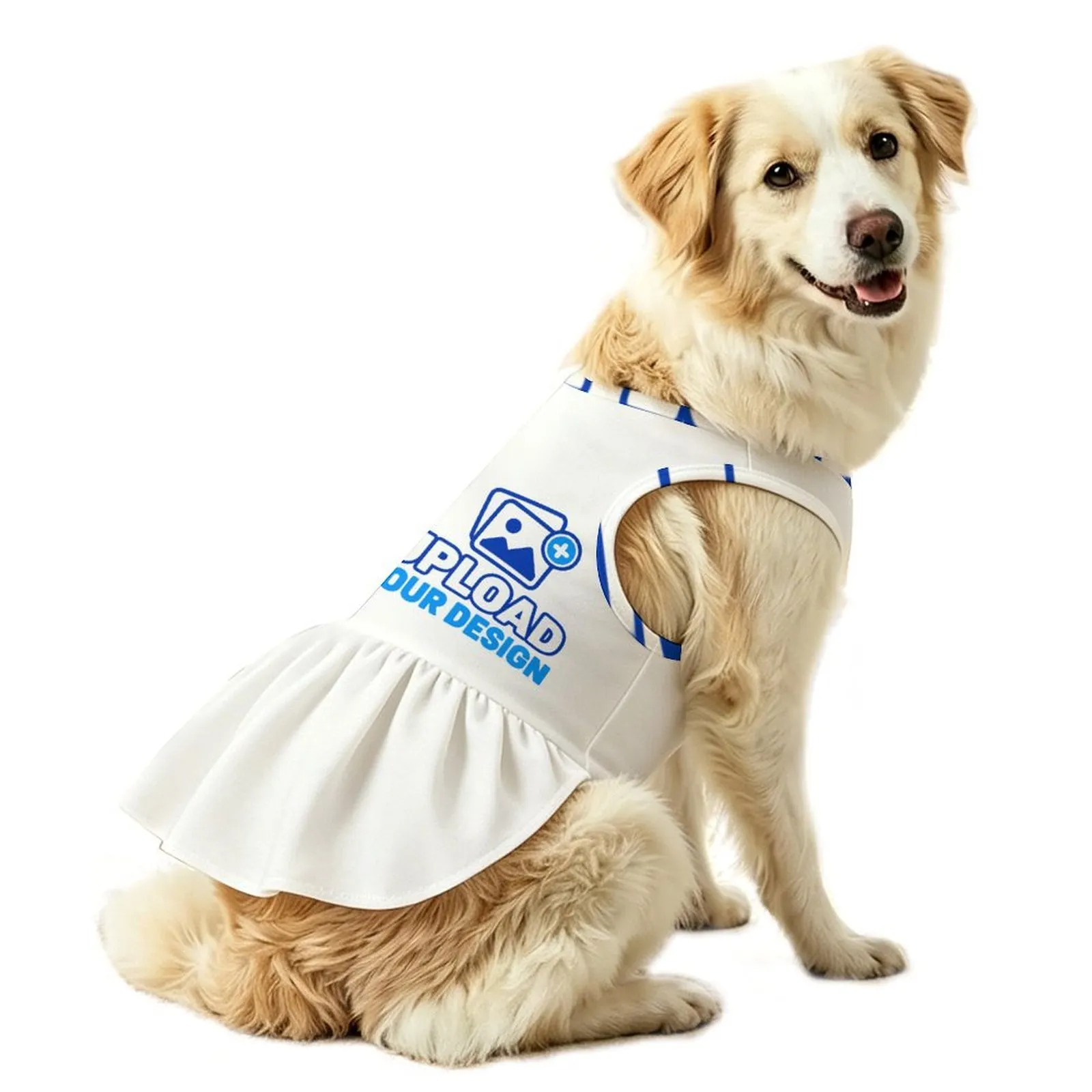 custom large pet ruffle dress, main product view