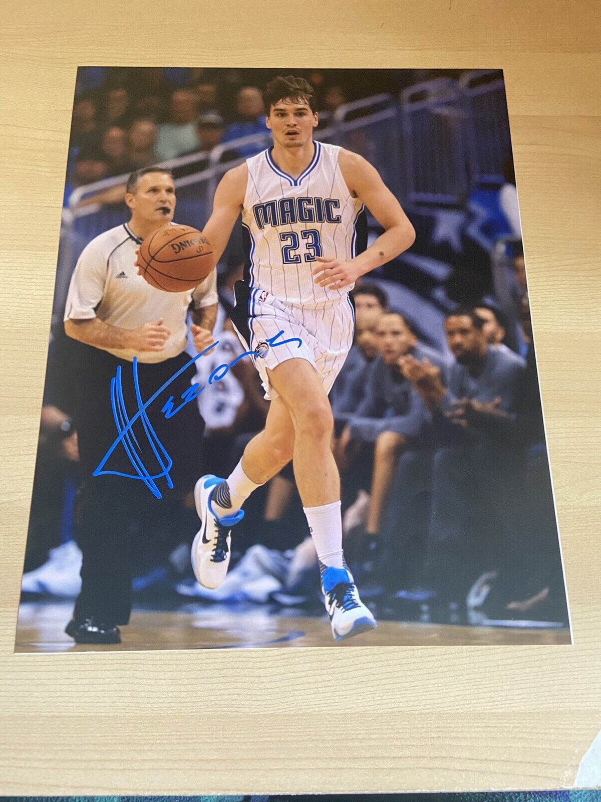 Mario Hezonja Orlando Magic Trail Blazers Autographed Signed 11X14 Photo Poster painting W/COA