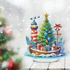 DIY Christmas Boat Lighthouse Acrylic Diamond Painting Desktop Ornaments