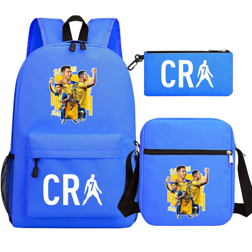 Mayoulove Cristiano Ronaldo Backpack Lightweight Design with Padded Straps for School Use-Mayoulove
