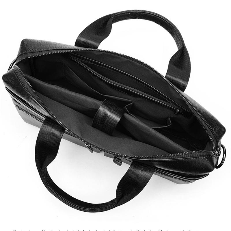 Business Fashion 14 Inch Laptop Briefcase Soft Leather Handbags