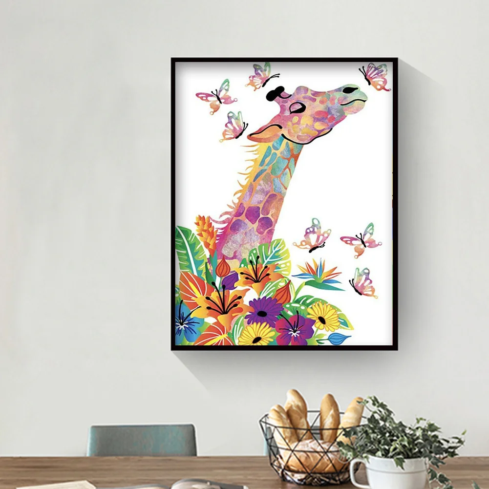 Full Square Diamond Painting 20*30cm - Giraffe